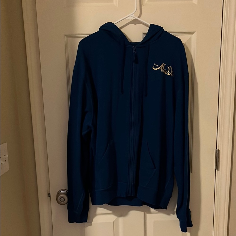 Aladdin Navy Blue Zip-Up Hoodie